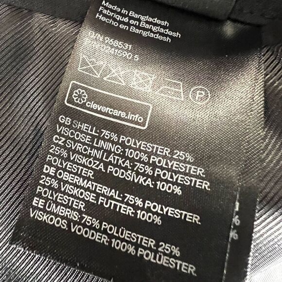 H&M regular fit blazer jacket  black size 38 - Picture 11 of 15